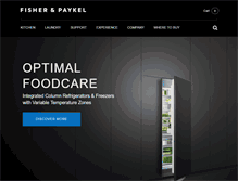 Tablet Screenshot of fisherpaykel.com